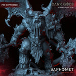 3D printed Baphomet the Beast King miniature by Last Hope Miniatures, featuring detailed horns, wings, and muscular figure.