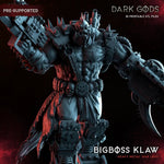3D printed Big Boss Klaw miniature by Dark Gods Miniatures, detailed dark fantasy weapon model from Last Hope Miniatures.