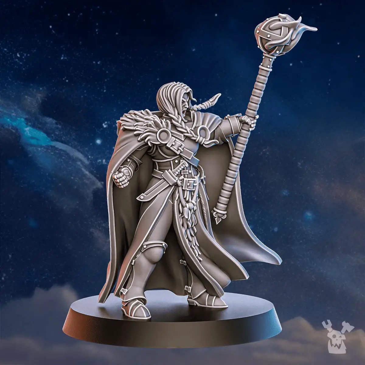 3d Printed Blackhide Tribe Signalist by DakkaDakka Miniatures by Last Hope Miniatures
