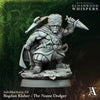 3D printed figure of Bogdan Klaher, The Noose Dodger, by Archvillain Games, modeled by Last Hope Miniatures, showcasing detailed miniature art.