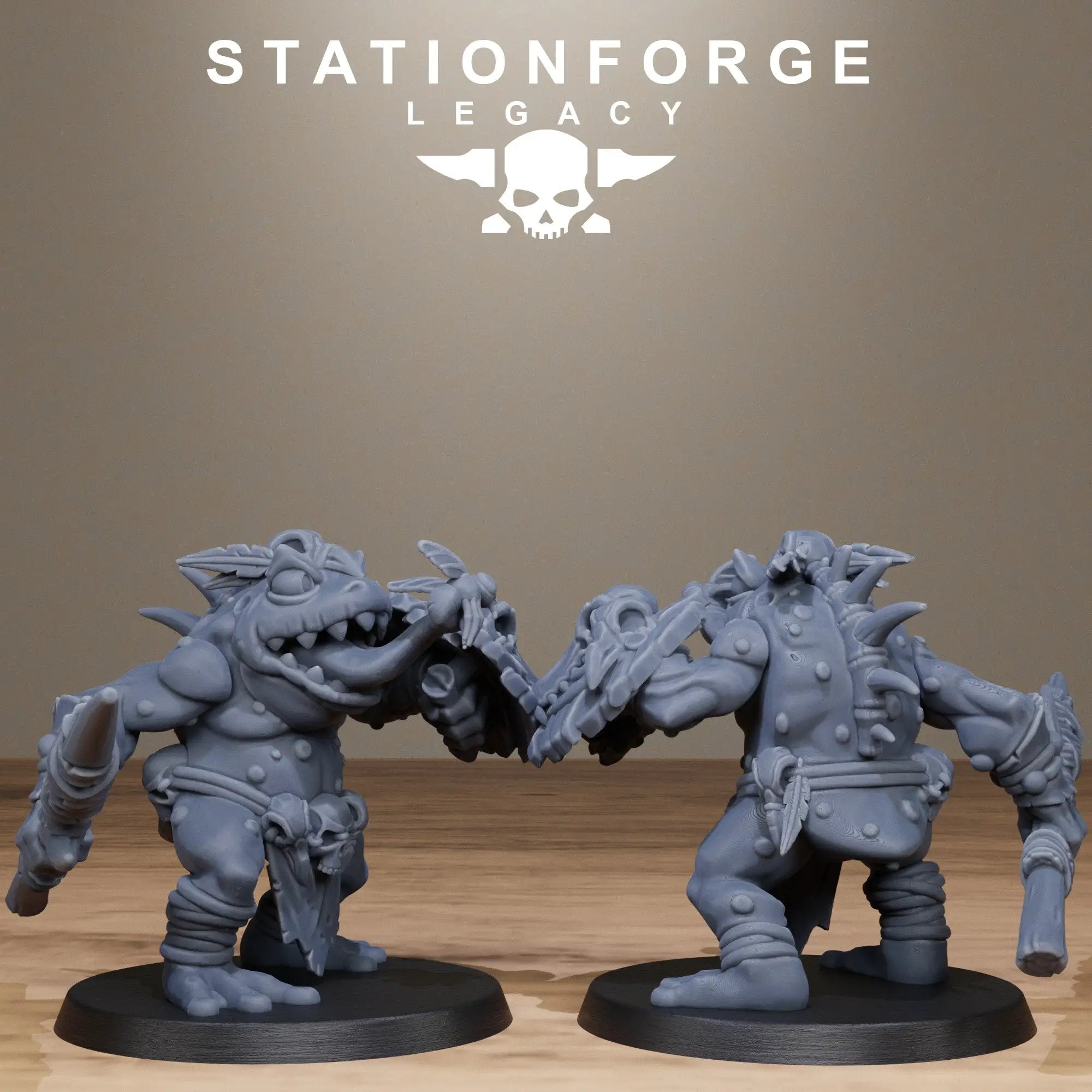 3D printed Bogkin Heavies miniature by Last Hope Miniatures from Stationforge Miniatures, showing detailed sculpt and textured surface.