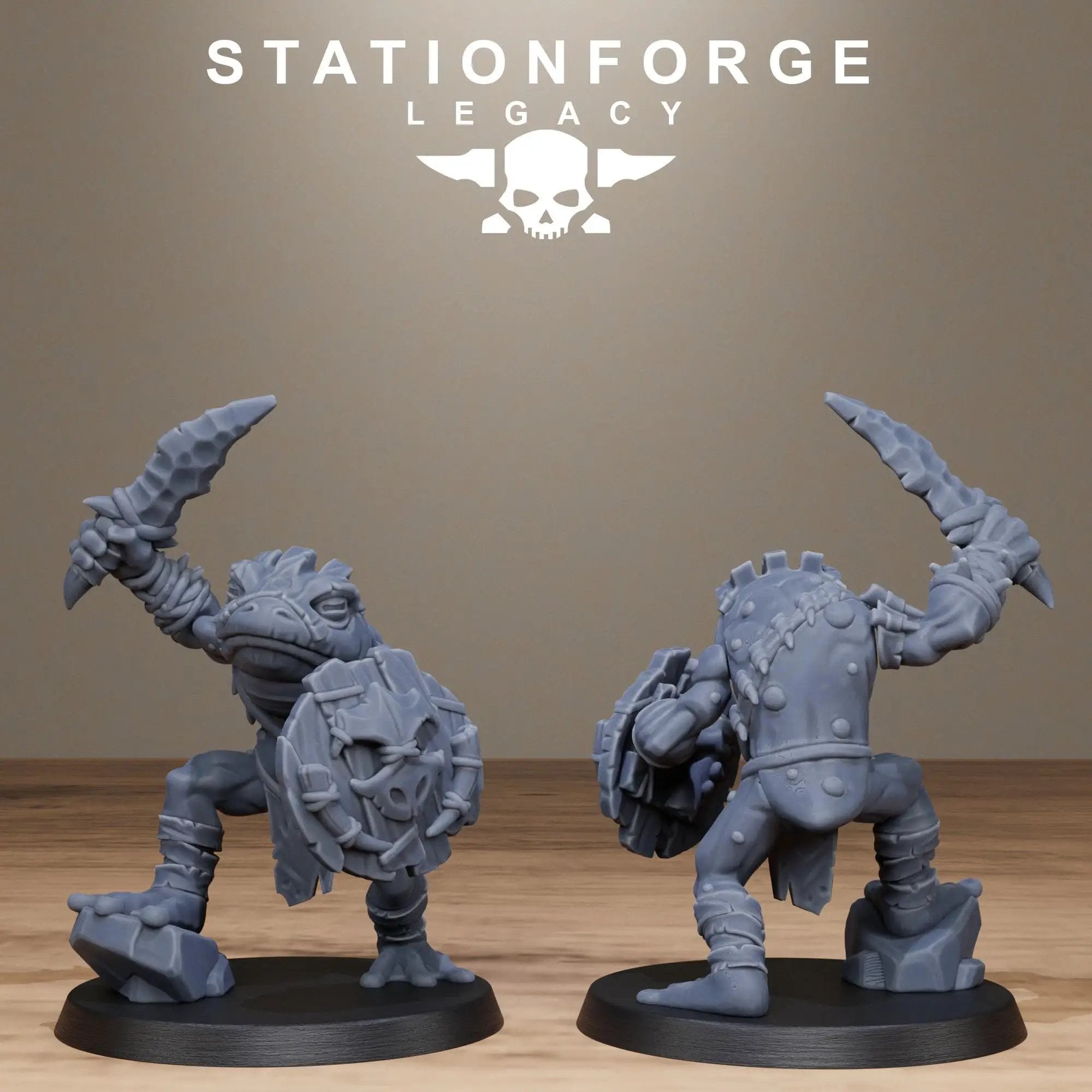 3D printed Bogkin Infantry miniature by Last Hope Miniatures from StationForge Miniatures, showing detailed armored soldiers.