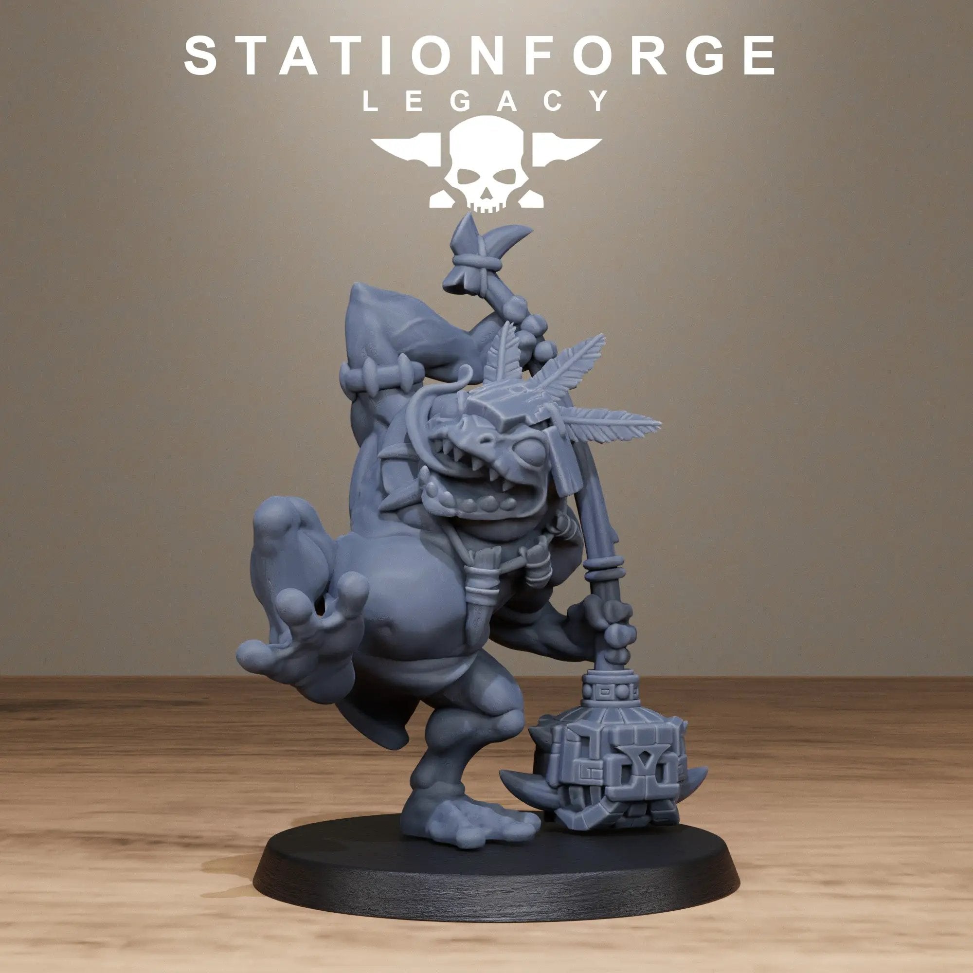 3D printed Bogkin Ogres miniature by StationForge Miniatures for Last Hope Miniatures, detailed ogre figures on a white background.