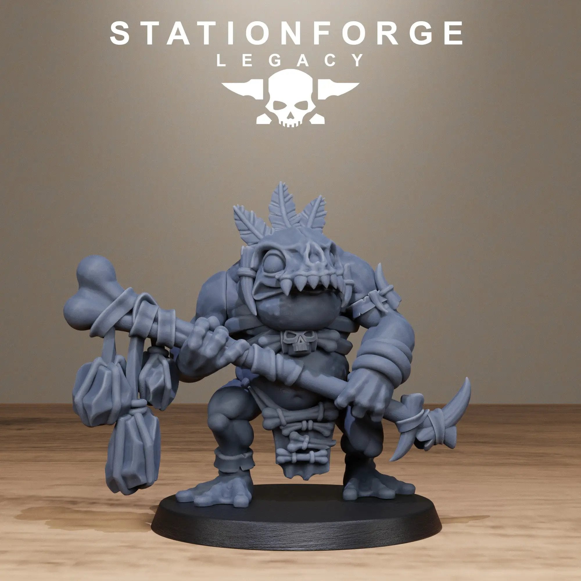 3D printed Bogkin Ogres miniatures by StationForge Miniatures, detailed fantasy creature figurines from Last Hope Miniatures.