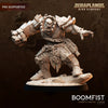 3D printed Boomfist miniature from Dark Gods by Last Hope Miniatures, showing detailed sculpt with textured surface.