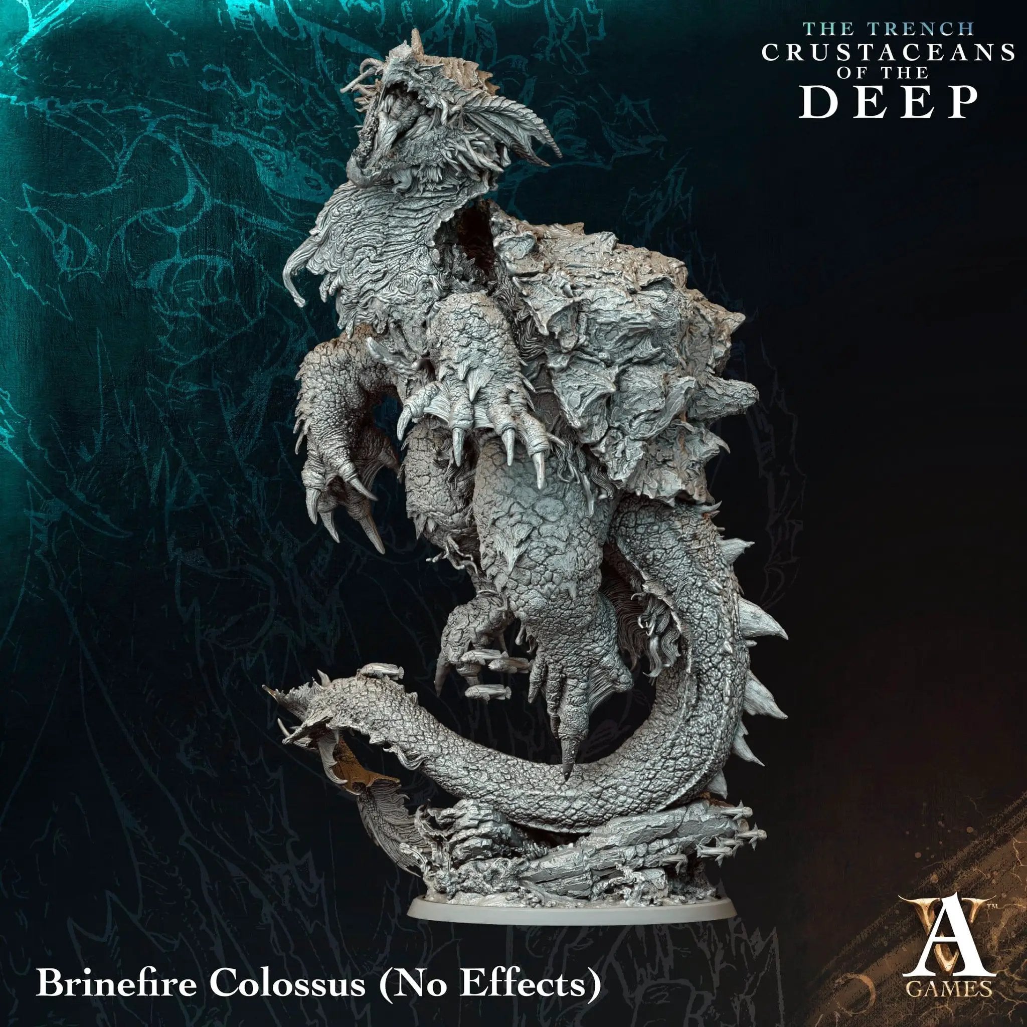 3D printed Brinefire Colossus miniature by Archvillain Games, detailed fantasy creature for tabletop gaming, from Last Hope Miniatures.