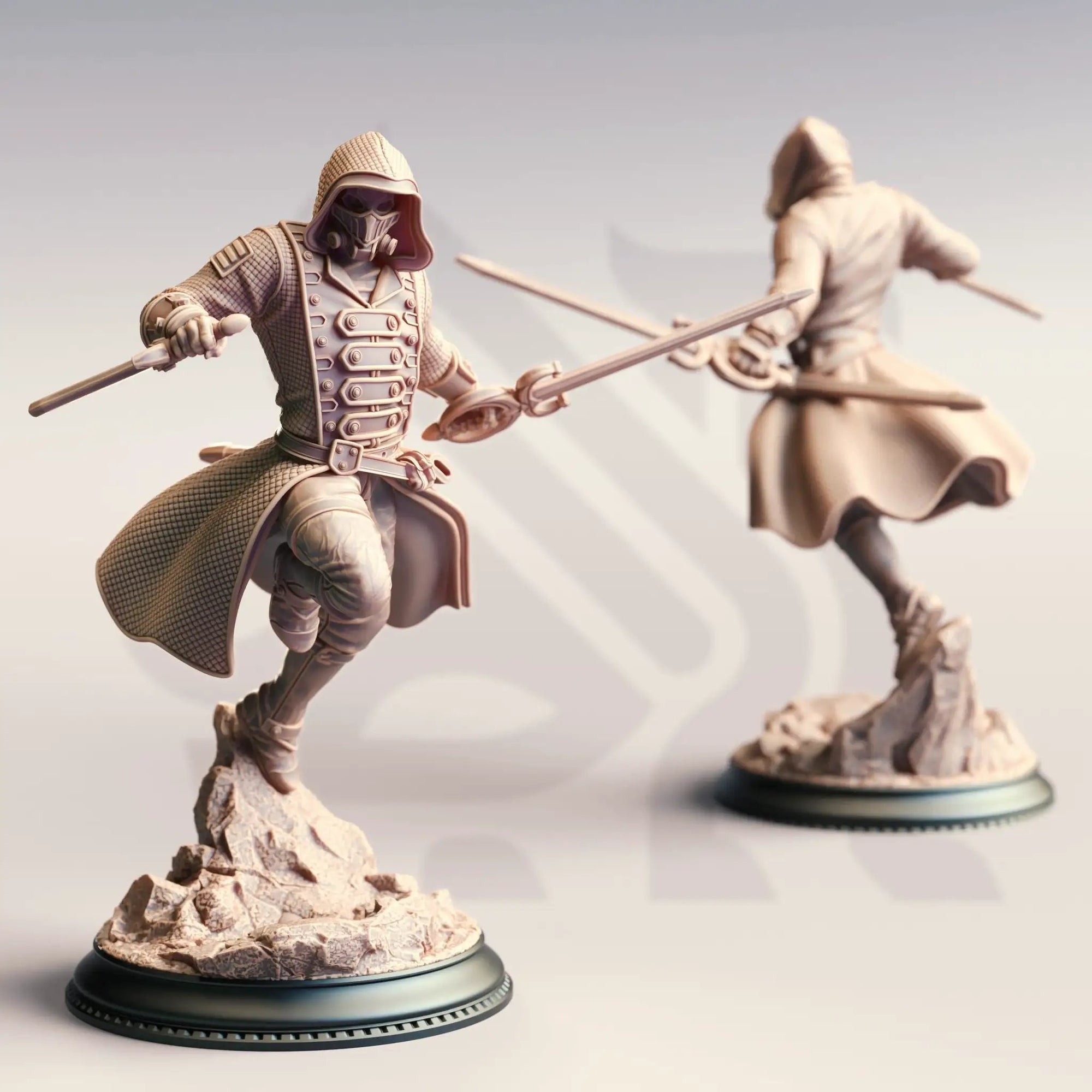 3D printed Brutus - The People's Blade miniature by Last Hope Miniatures, showing detailed sculpt with intricate armor and weapon features.