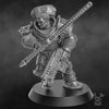 3D printed Captain Caelus miniature by Last Hope Miniatures, detailed sci-fi character from DakkaDakka Miniatures collection.