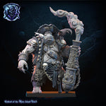 3D printed Captain Smoke miniature by Lost Kingdom Miniatures, featuring detailed sculpt and dynamic pose in a close-up view