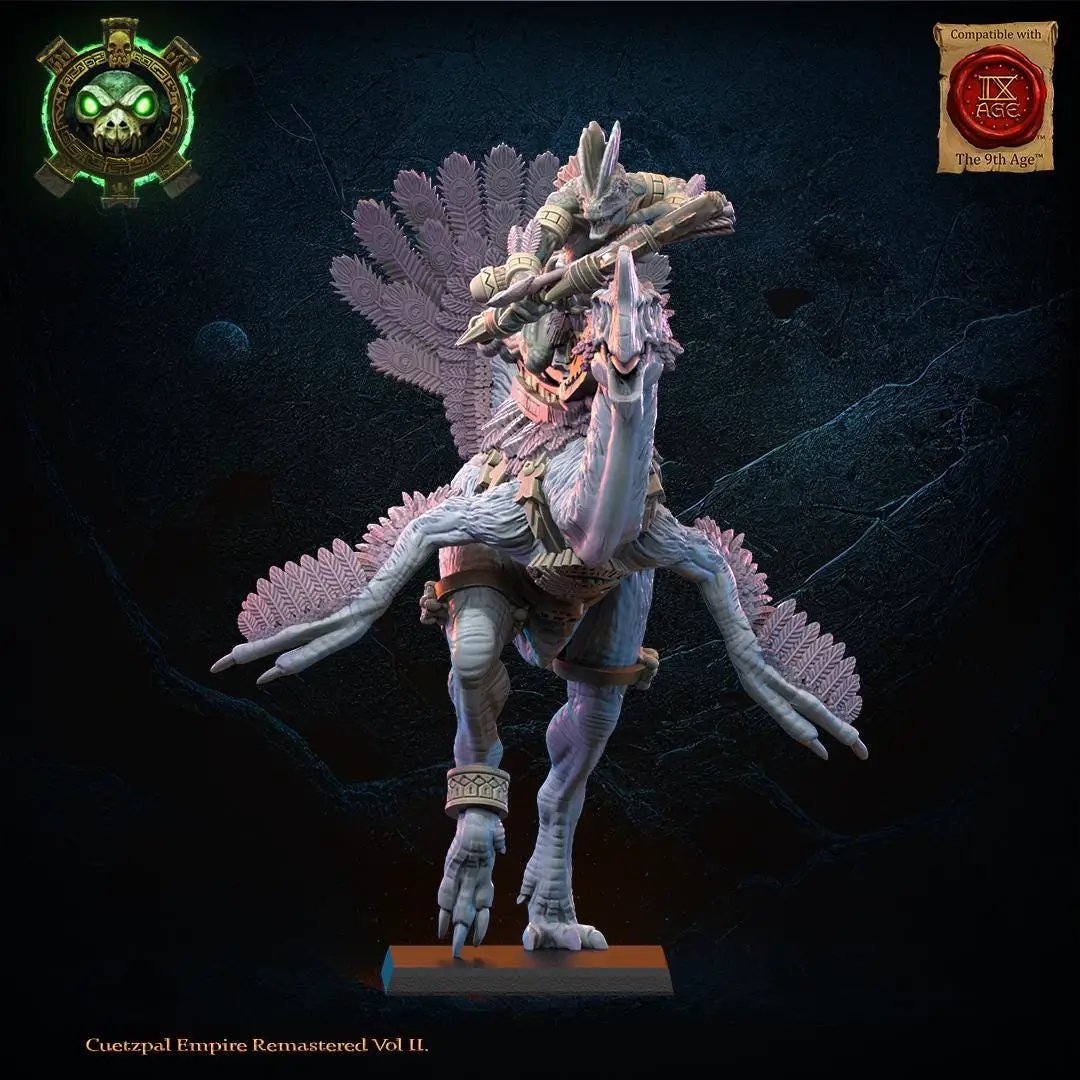 3D printed Ceratomimus Bow Heroine miniature by Lost Kingdom Miniatures, featuring detailed armor and bow in a dynamic pose.