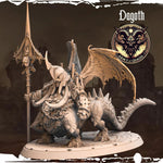 3D printed Chaos Dragonkin miniature by Last Hope Miniatures, featuring detailed dragon features and dynamic pose.