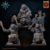 3D printed Chaos Werebear Command Group by Lost Kingdom Miniatures, featuring detailed fantasy figurines for tabletop gaming.