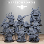 3D printed corrupted guard dwarves from StationForge Miniatures, detailed fantasy dwarf figures for tabletop gaming.