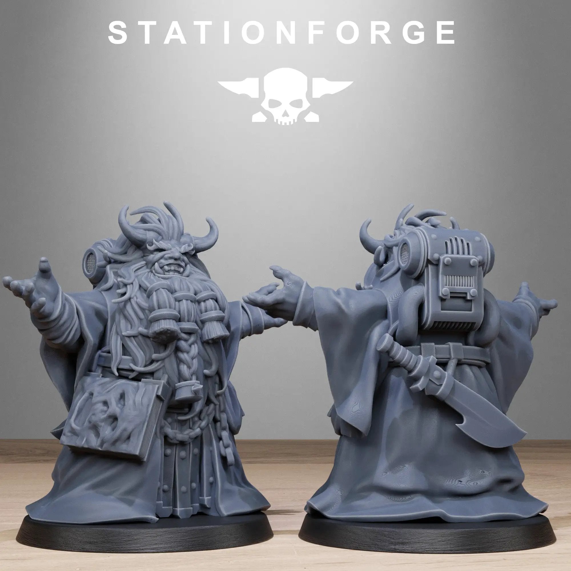 3D printed corrupted guard dwarf miniatures by StationForge Miniatures for Last Hope Miniatures, showing detailed dwarf figures.