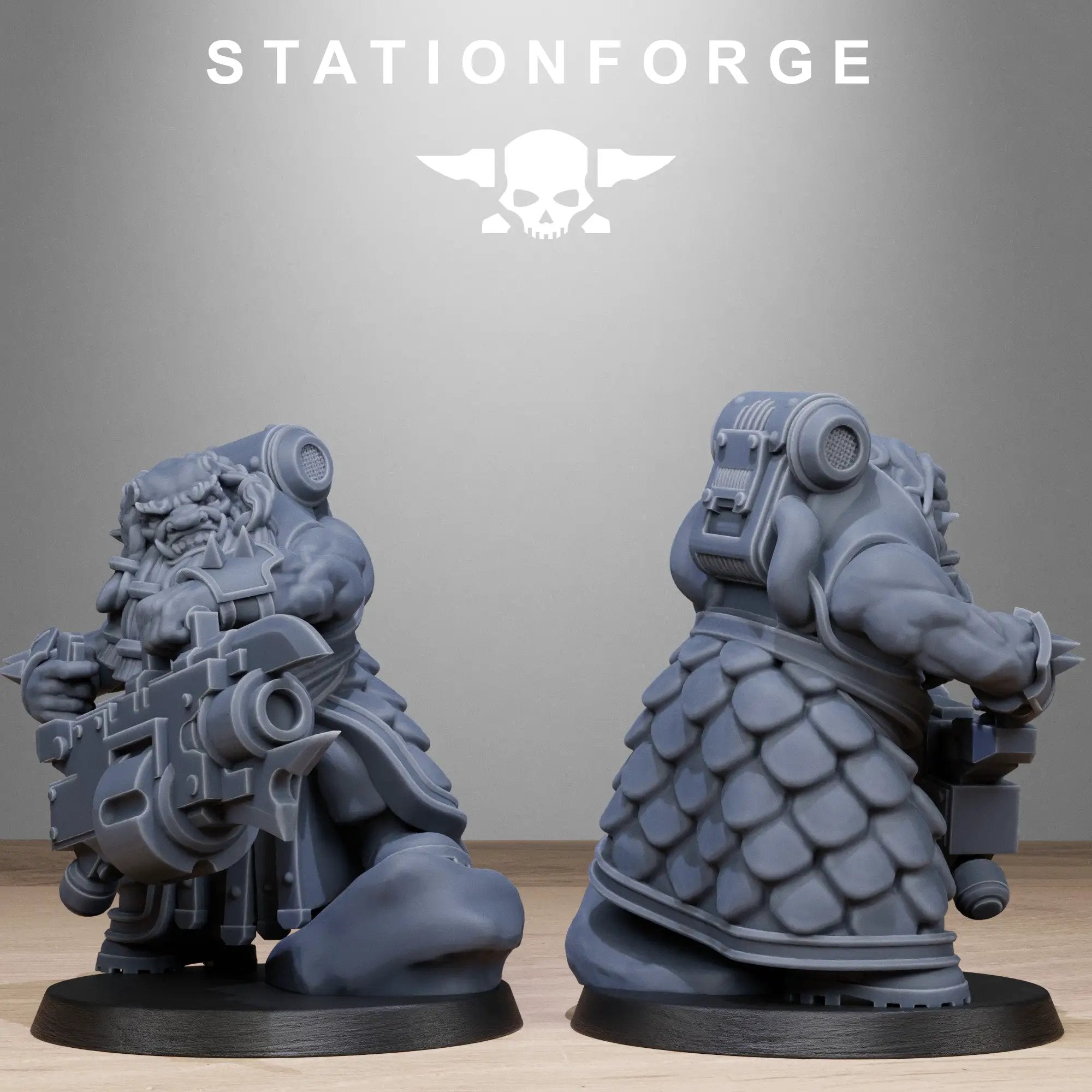 3D printed corrupted guard dwarf miniatures by StationForge Miniatures, detailed fantasy dwarf figures for tabletop gaming.
