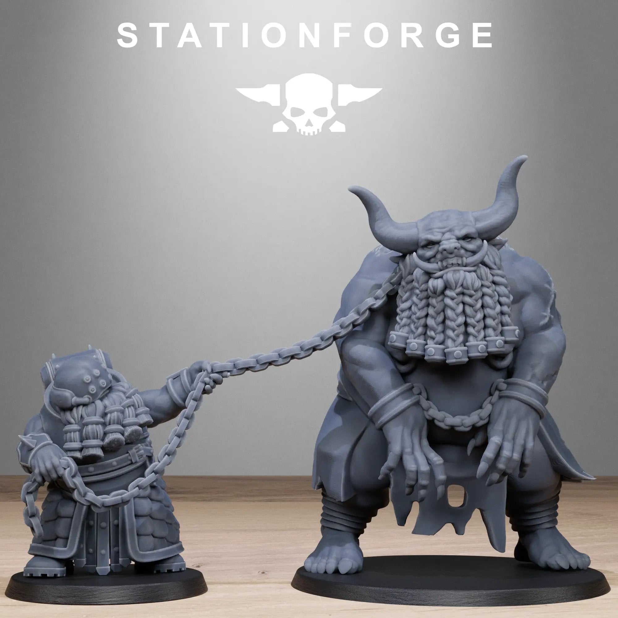 3D printed corrupted guard dwarves miniatures by StationForge for Last Hope Miniatures, detailed fantasy dwarf figures.