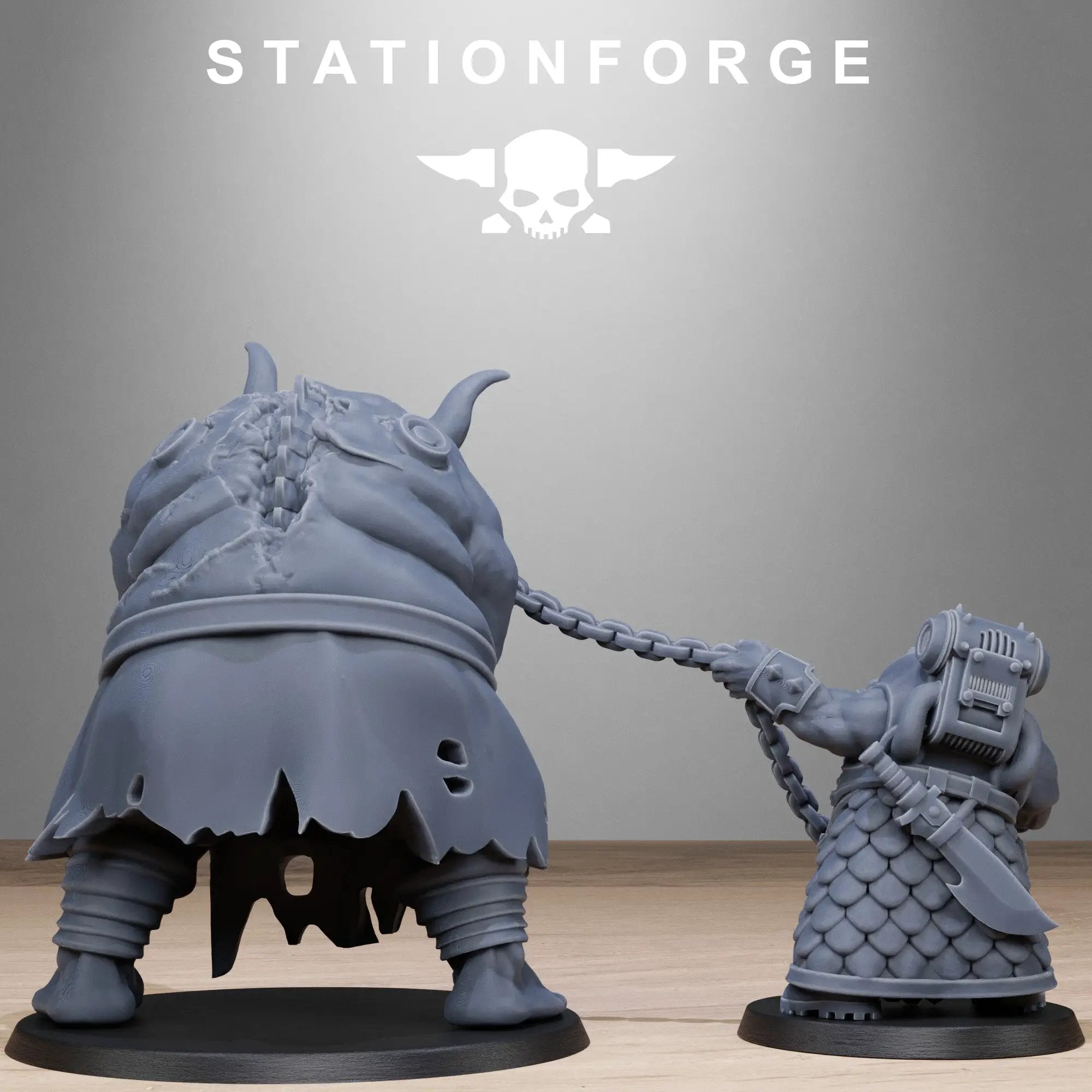 3D printed corrupted guard dwarves miniatures by StationForge for Last Hope Miniatures, detailed fantasy dwarf figures with damaged armor.