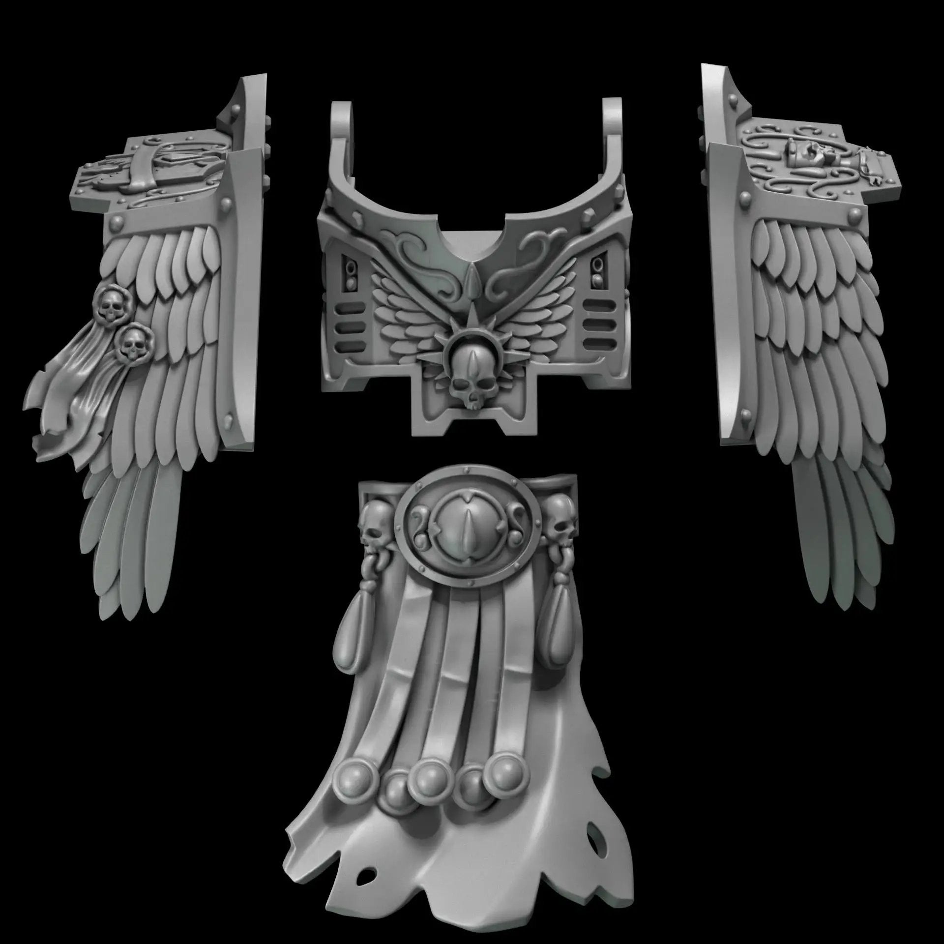 3D printed Crimson Lords Ancient Armor upgrade kit by Last Hope Miniatures for Greytide Studio tabletop miniatures.