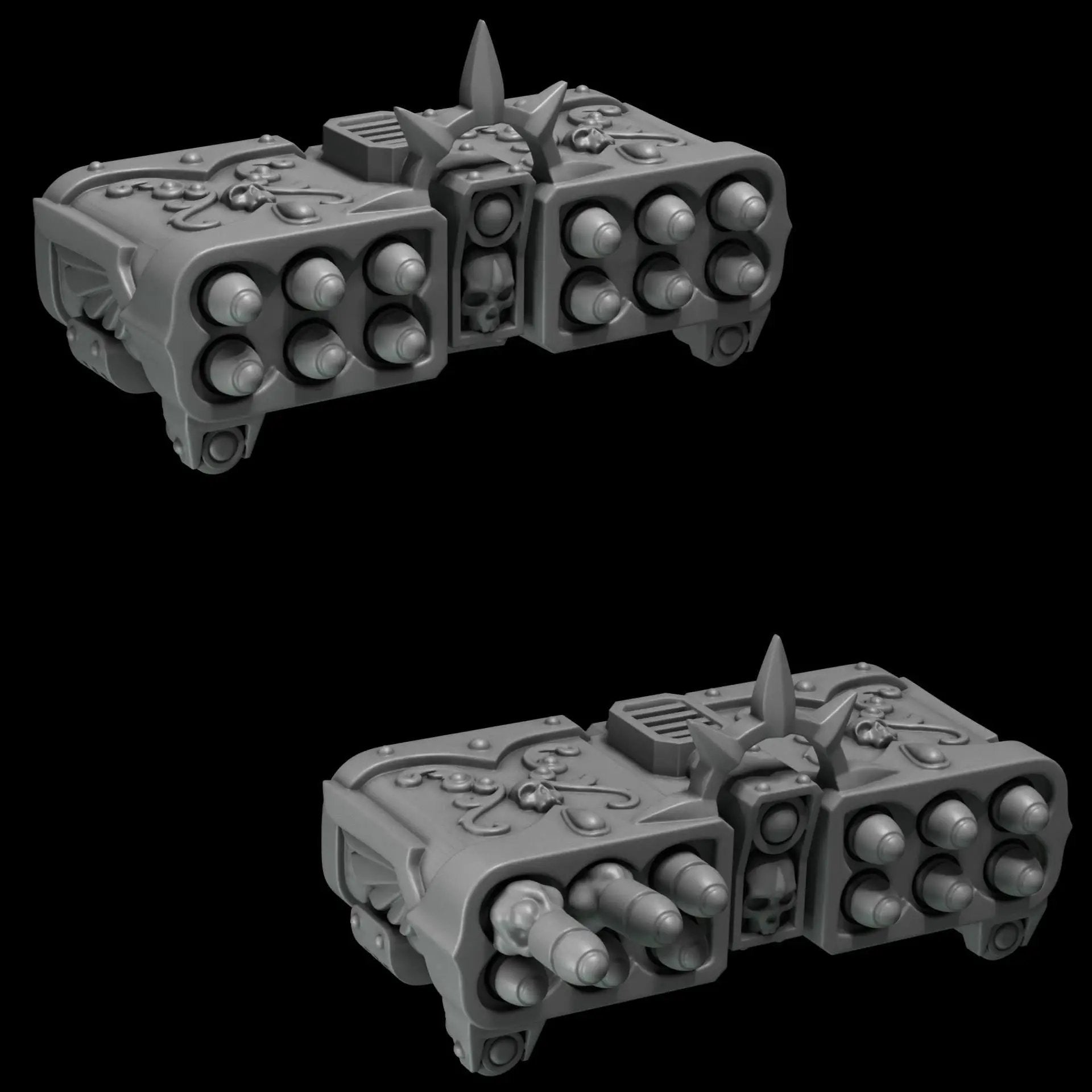 3D printed crimson wings heavy weapons miniature by Last Hope Miniatures for Greytide Studio, detailed with intricate weapon design.
