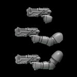 3D printed Crimson Wings Plasma Guns from Last Hope Miniatures by Greytide Studio, detailed miniature weapon with vibrant red wings.