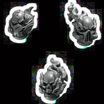 Set of 12 3D printed Cursed Company helmets by Greytide Studio, detailed miniature fantasy helmets for tabletop gaming.