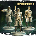 3D printed cursed pirates miniature by Last Hope Miniatures, featuring detailed pirate figures with eerie, cursed design elements.