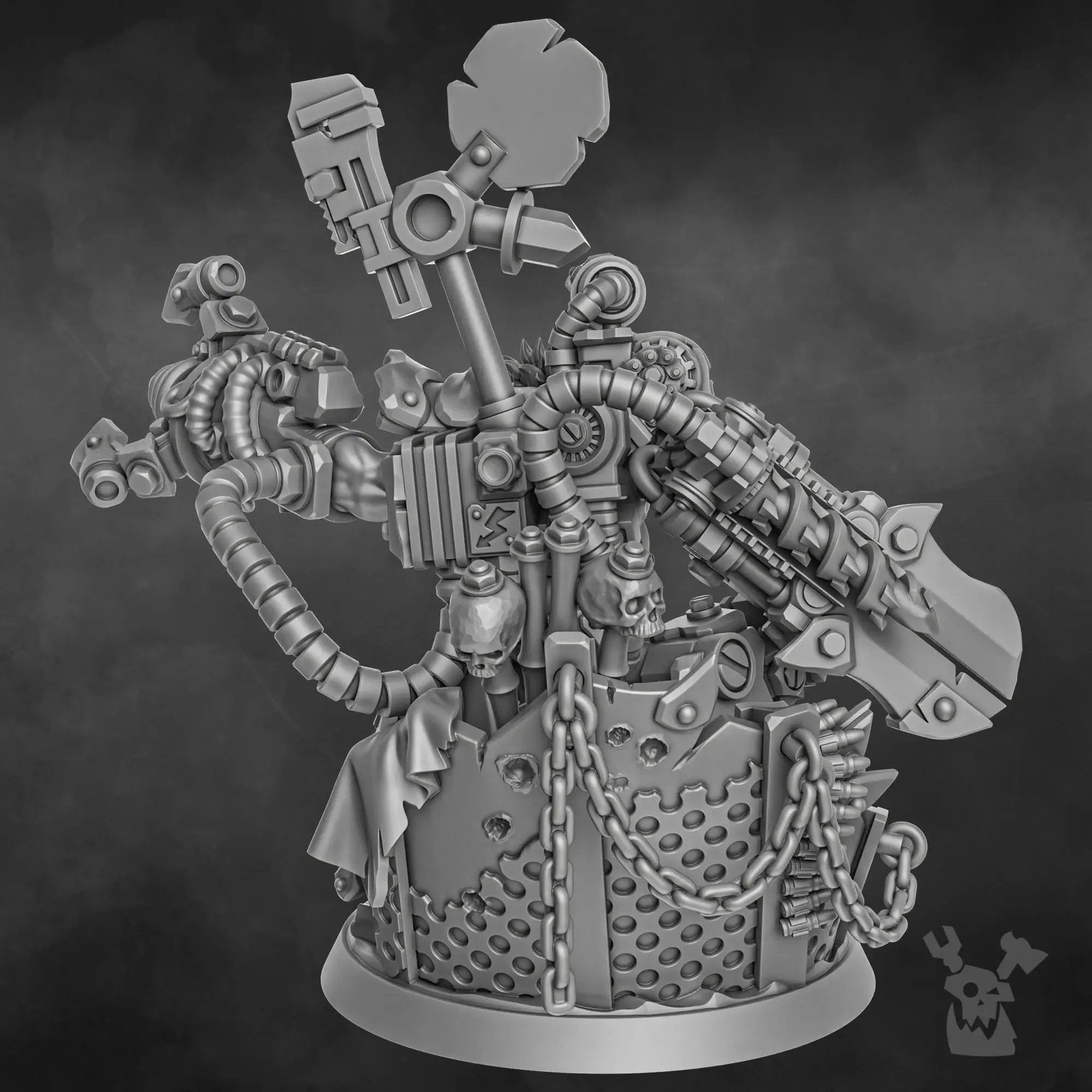 3D printed Da Ork Tech model by Last Hope Miniatures, featuring intricate ork machinery and detailed 3D printing textures.
