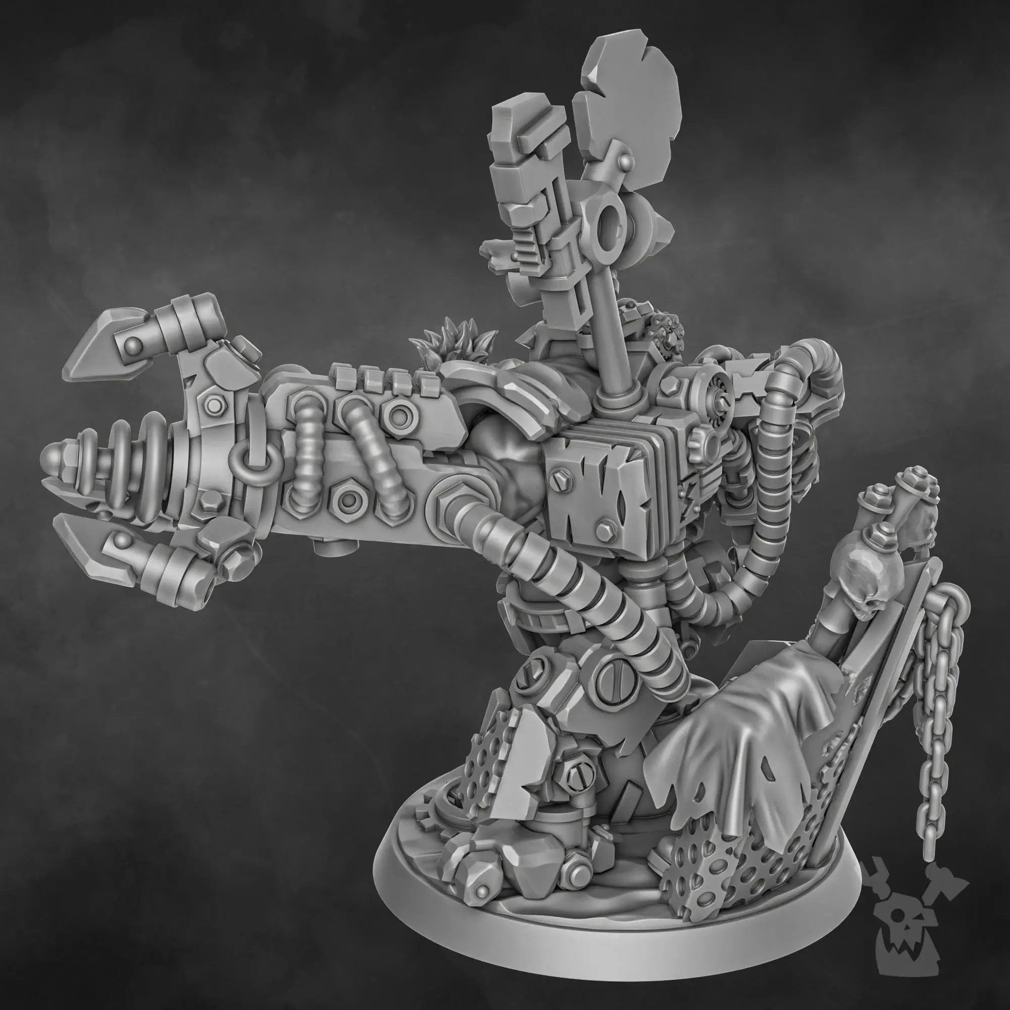 3D printed Da Ork Tech miniature by Last Hope Miniatures for DakkaDakka Miniatures, showing detailed ork-themed tech model.