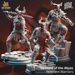 3D printed Devil Warriors of the Hells miniatures by Last Hope Miniatures, featuring detailed demonic warrior figures.