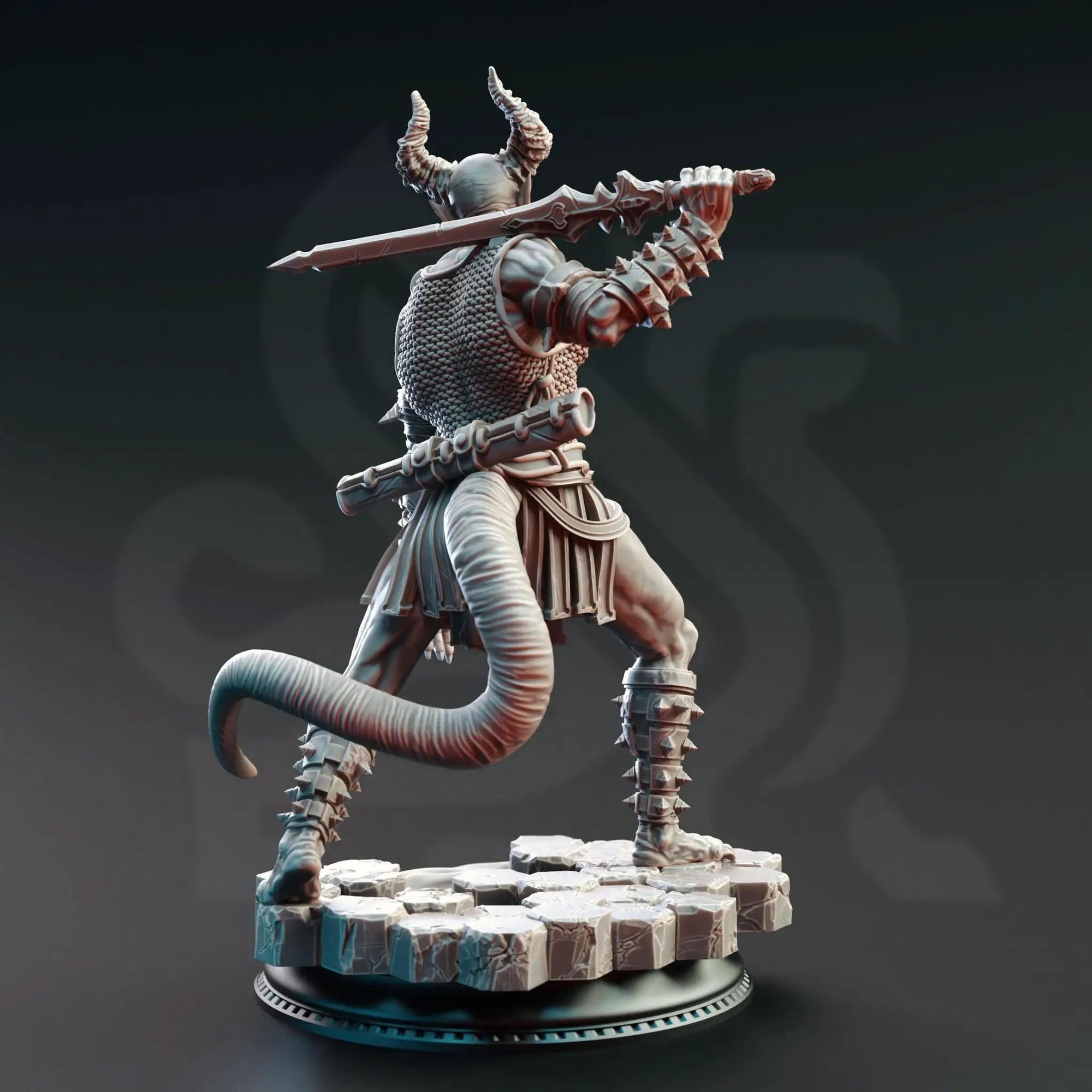 3D printed Devil Warriors of the Hells miniature by Last Hope Miniatures, showcasing detailed demonic figures from DM Stash.