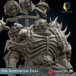 3D printed Doom Marine Executor Lord miniature by Meshbrain Labs, detailed sci-fi warrior figure from Last Hope Miniatures.