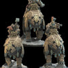 Three 3D printed dwarf bear rider miniatures by Last Hope Miniatures for Lost Kingdom Miniatures, detailed fantasy dwarf figures.