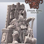 3D printed Dwarf King miniature by Last Hope Miniatures for Avatars of War, showing a detailed dwarf king figure with crown and armor.
