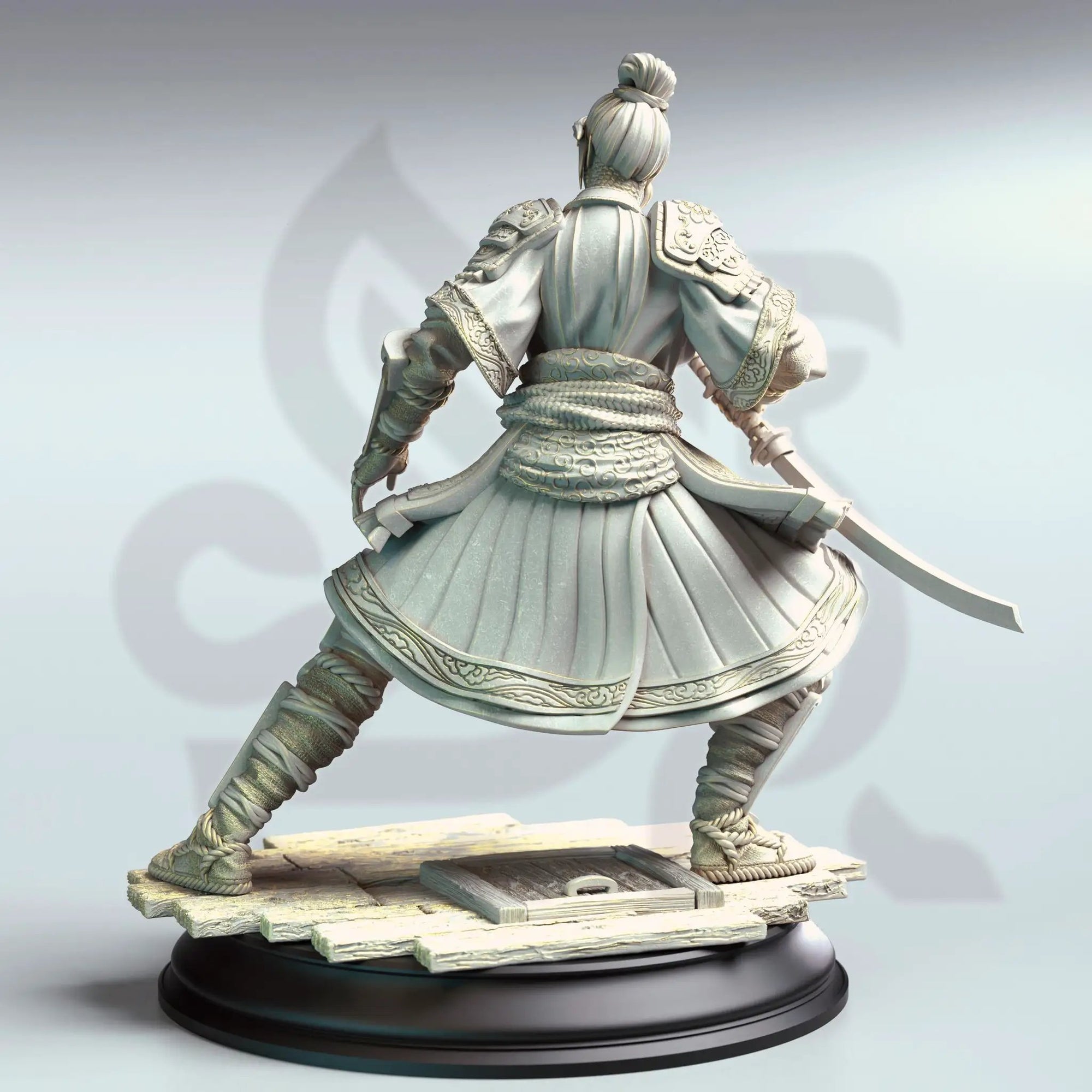 3D printed Eastern Yuan-Ti Assassin miniature by Last Hope Miniatures, detailed reptilian humanoid figure for tabletop gaming.