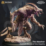 3D printed Eldritch Capra Abomination miniature by Last Hope Miniatures, featuring a monstrous, tentacled creature with detailed textures.