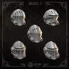 Ten 3D printed Eternal Crusader heads upgrade kit by Last Hope Miniatures for Greytide Studio tabletop miniatures.