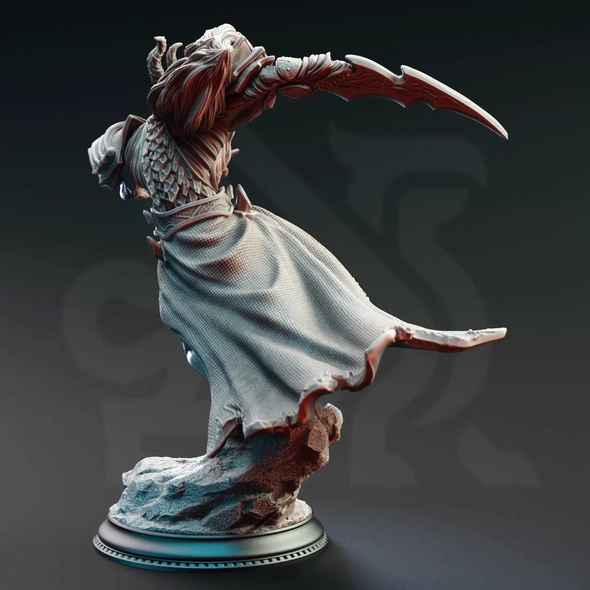 3D printed Fallen Corrupted Angel miniature by DM Stash from Last Hope Miniatures, featuring detailed dark, fantasy-style angel sculpture.