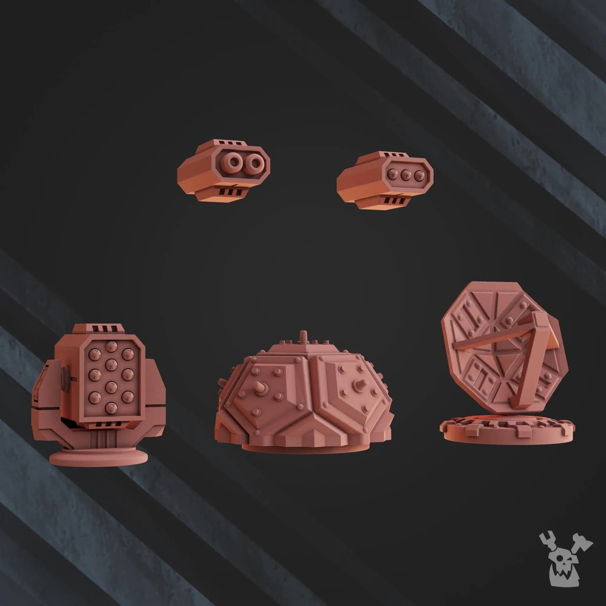3D printed Fire Lizard APC by DakkaDakka Miniatures, detailed miniature vehicle with fiery design, from Last Hope Miniatures.