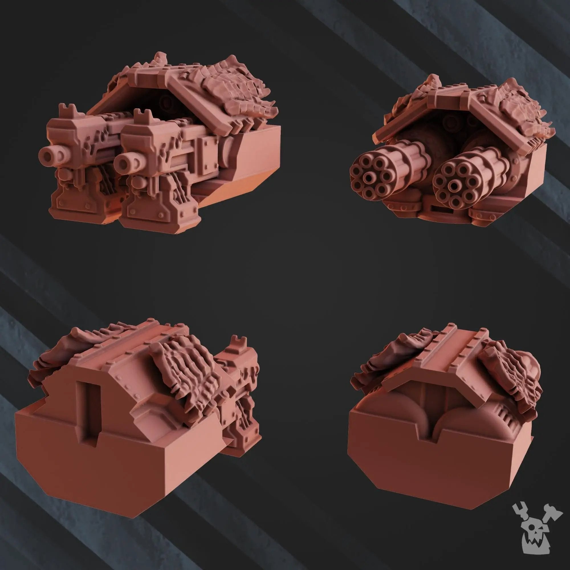 3D printed Fire Lizard Storm Tank miniature by Last Hope Miniatures for DakkaDakka Miniatures, featuring detailed sculpting and vibrant design.