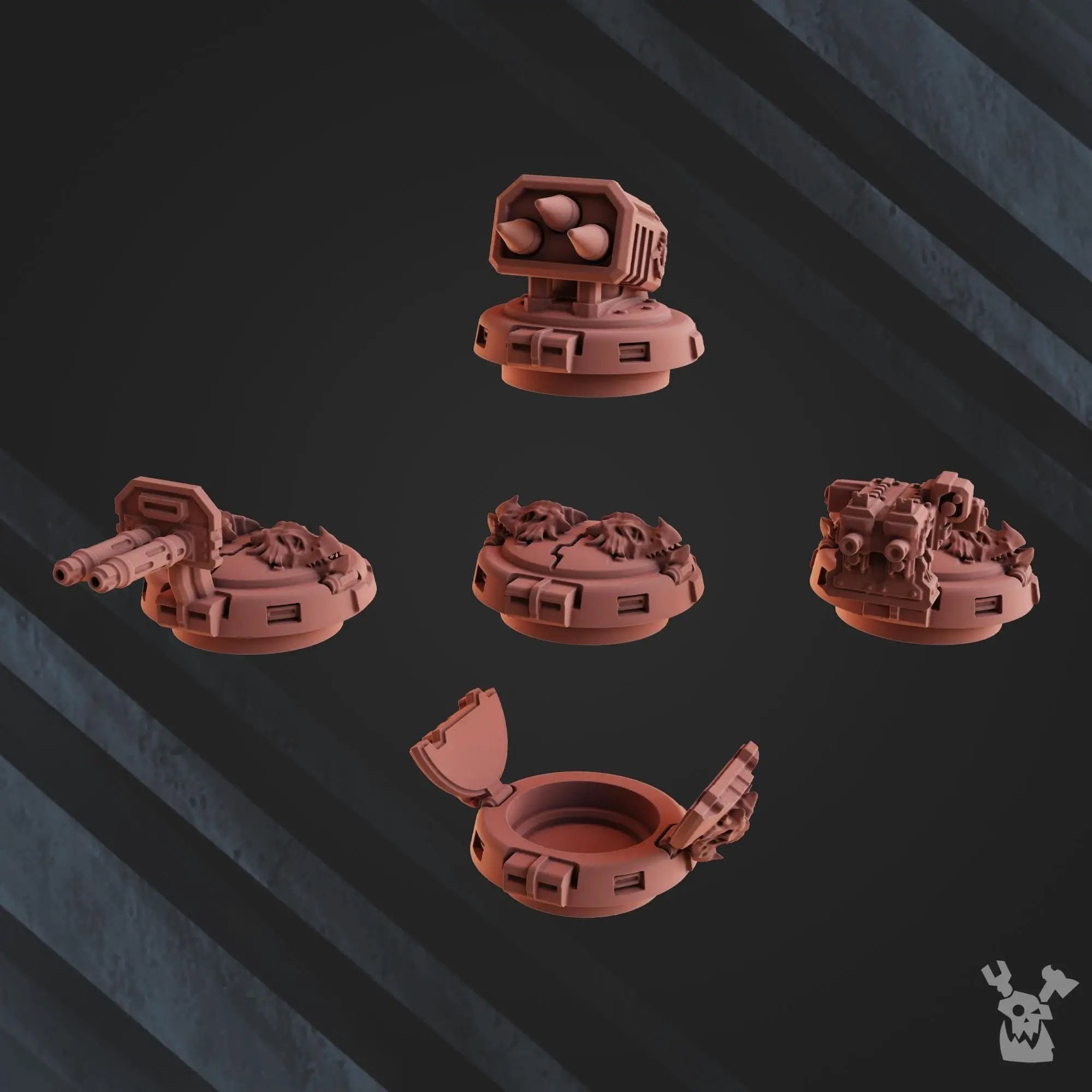 3D printed Fire Lizard Storm Tank by DakkaDakka Miniatures, detailed miniature with fiery design, from Last Hope Miniatures.