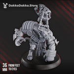 3D printed Gargant Digger Rat miniatures by DakkaDakka Miniatures, designed for tabletop gaming, in detailed gray resin.