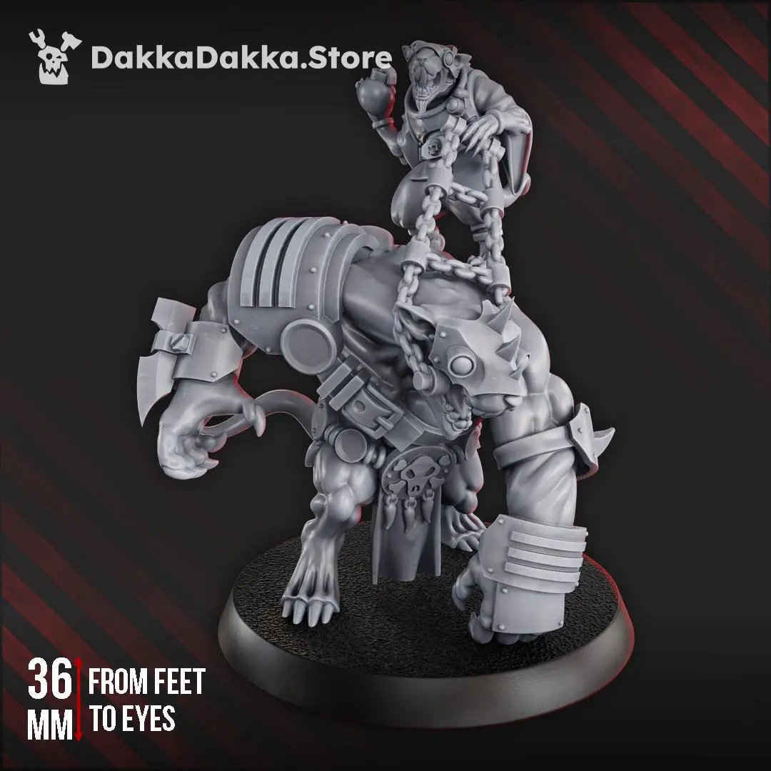 3D printed Gargant Digger Rat miniatures by DakkaDakka Miniatures, designed for tabletop gaming, in detailed gray resin.