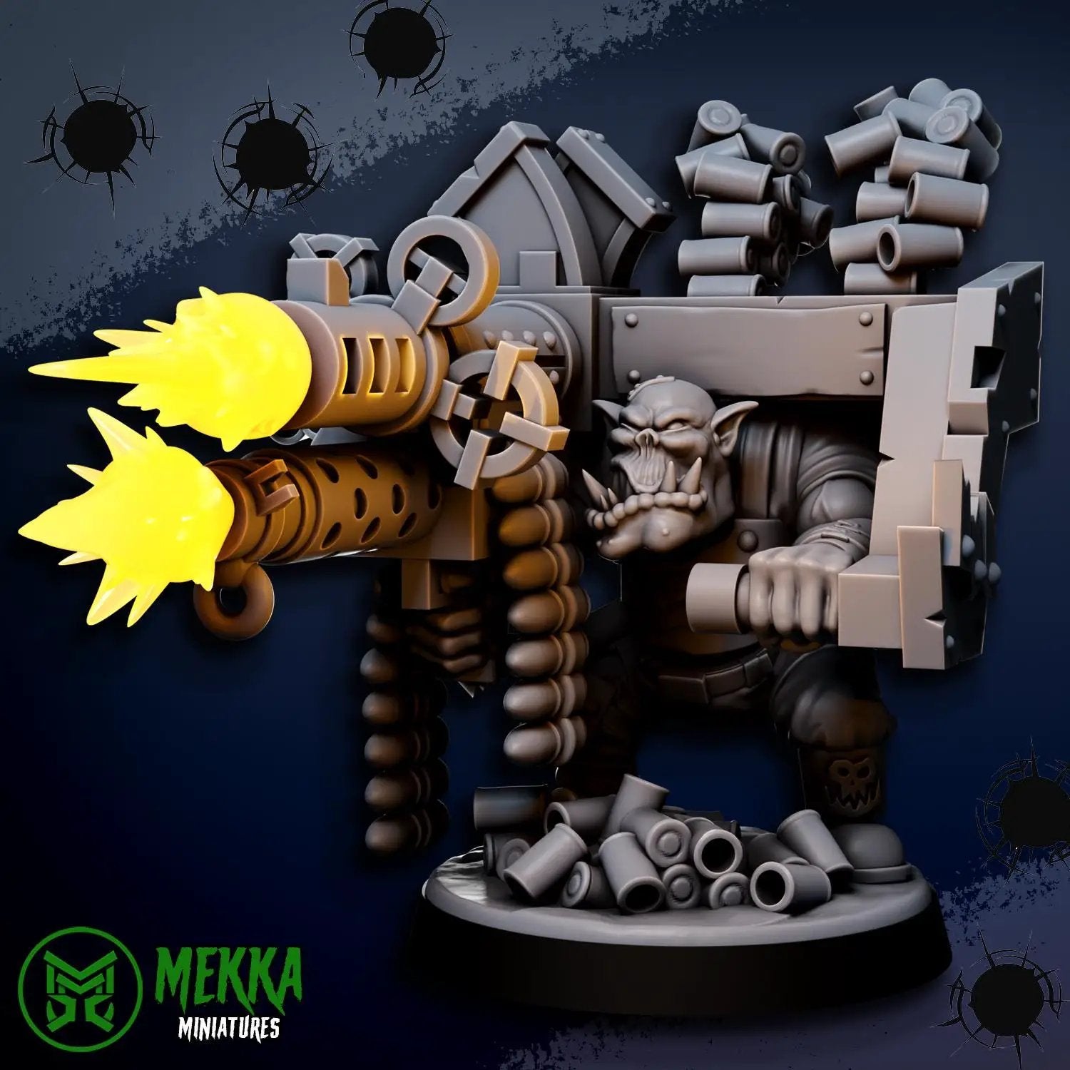3D printed giant Shoota orc miniature by Last Hope Miniatures, featuring detailed orc figure with a large Shoota weapon.