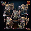Set of ten 3D printed Gluttony Regiment miniatures by Lost Kingdom Miniatures for tabletop gaming, detailed fantasy figures.