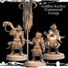 3D printed Goblin Command Group miniature by Last Hope Miniatures for tabletop gaming, featuring goblin figures with weapons and armor.