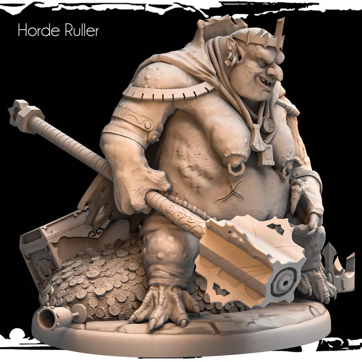3D printed Goblin Horde Ruler miniature by Last Hope Miniatures, featuring detailed goblin figures for tabletop gaming.