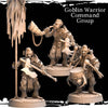 3D printed Goblin Warrior Command Group miniatures by Last Hope Miniatures, featuring detailed goblin figures in armor and weapons.
