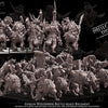 3D printed Goblin Wolfrider Battle-Ready Regiment by Last Hope Miniatures for Avatars of War, featuring detailed goblin figures with weapons.