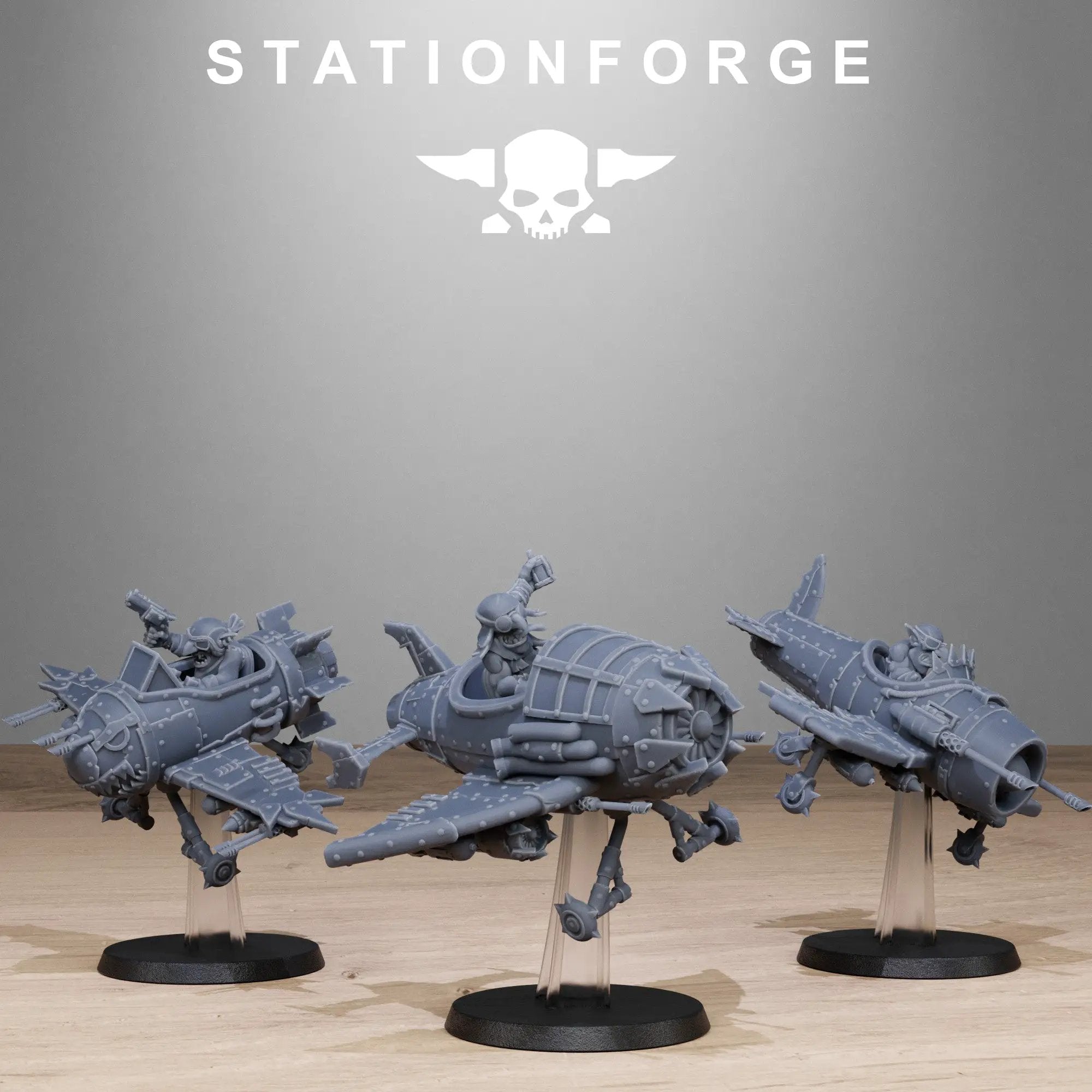 3D printed Gobs Planes miniature by StationForge Miniatures for Last Hope Miniatures, featuring detailed model with intricate design.