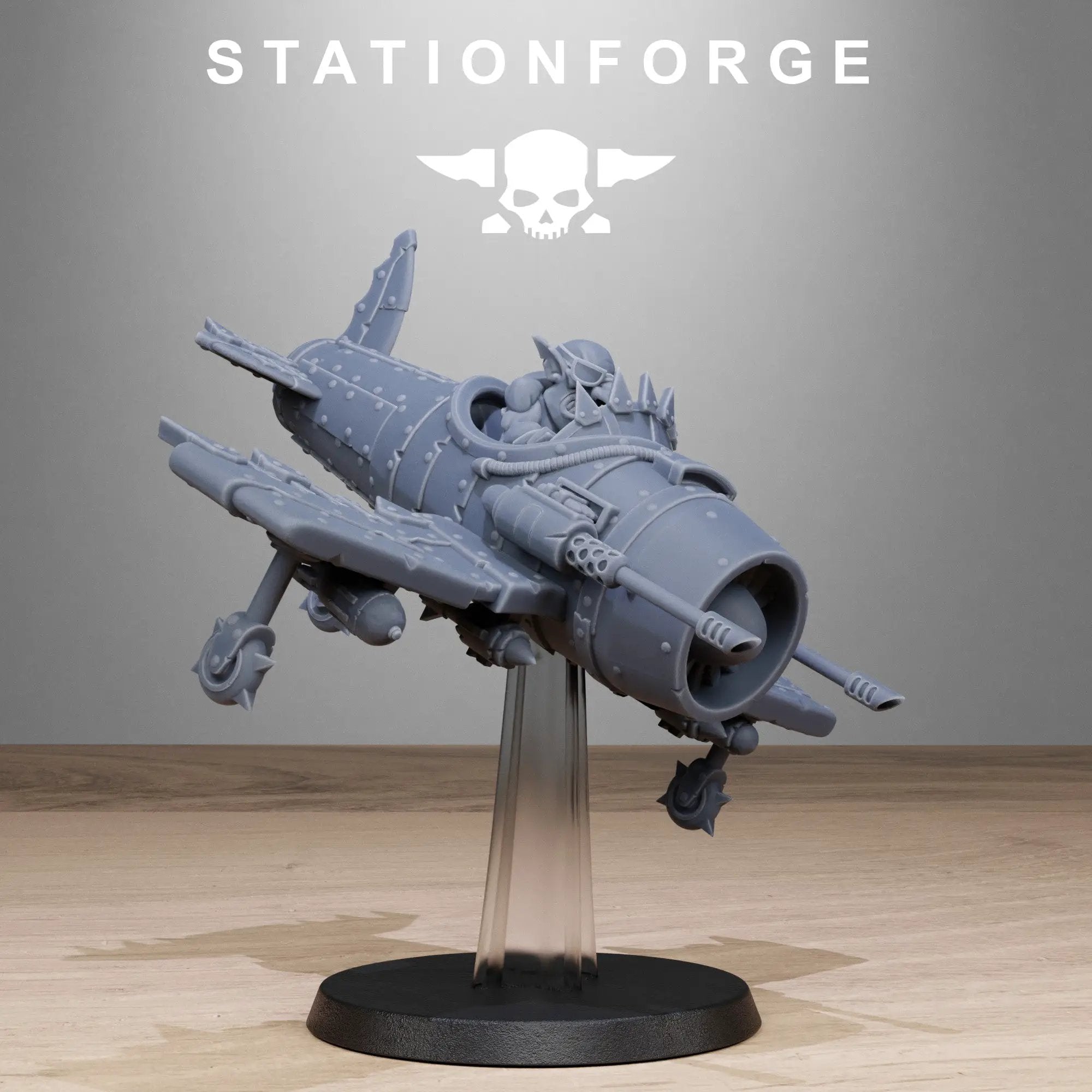 3D printed Gobs Planes by StationForge Miniatures for Last Hope Miniatures, detailed miniature aircraft model.